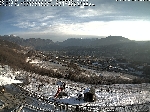 Vista panoramica di Rovereto da Folaso di Isera la mattina del 1 febbraio 2015